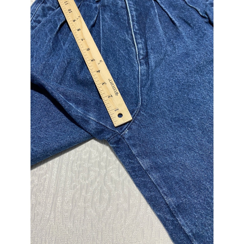 Vintage Together High Waist Pleated Blue Cotton Denim‎ Jeans Size 12 Made in USA - Picture 4 of 10